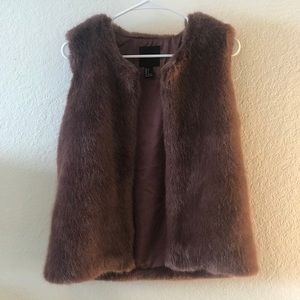 Faux fur vest